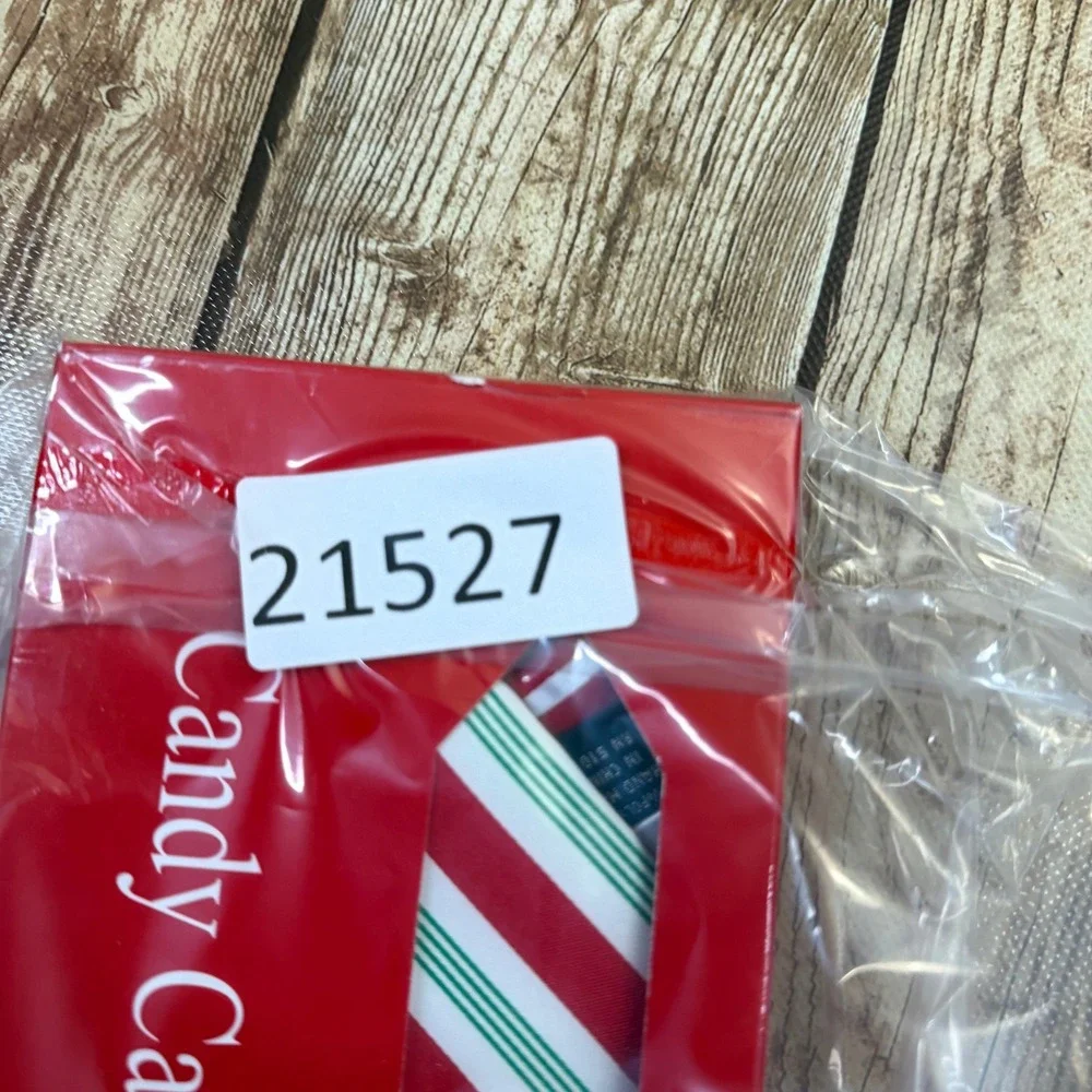 Candy Cane Collection Striped Necktie Mens One Size Red White Green Holiday